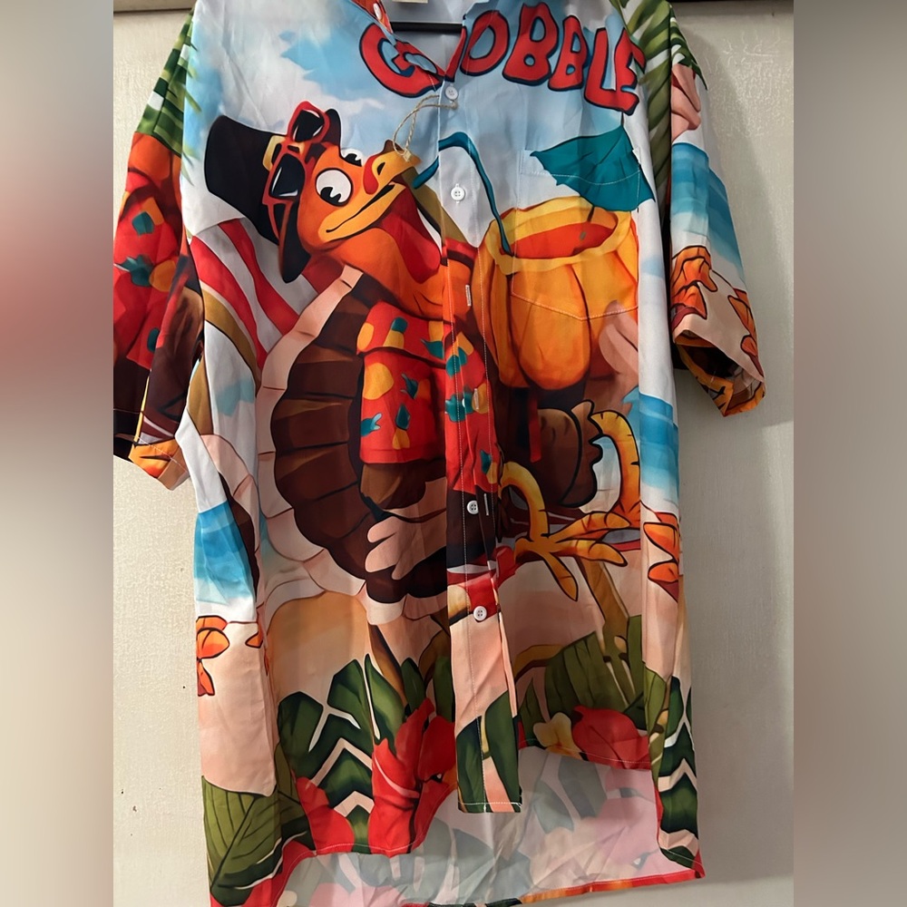 NWOT Hardadddy Button Down Turkey Shirt size XL